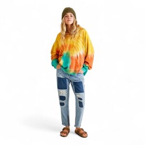 One Teaspoon Patchwork Moto Boho Crop Jeans – Laid-Back Weekend Vibes Sz 26